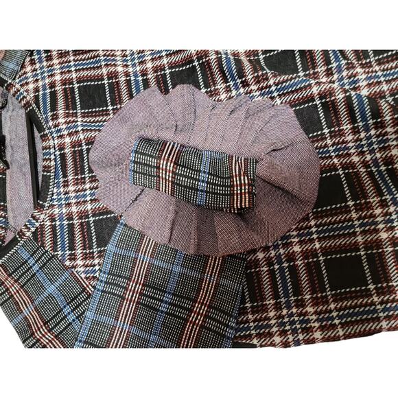 HANNA PLAID SIZE L TOP CUADROS CONVINADOS CON LINDO ESTILO EN SUS MANGAS - Picture 4 of 5